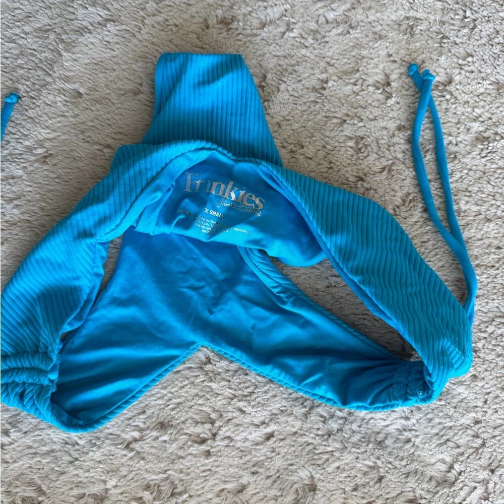 Frankie's Bikinis Vibrant Blue Ribbed Bikini